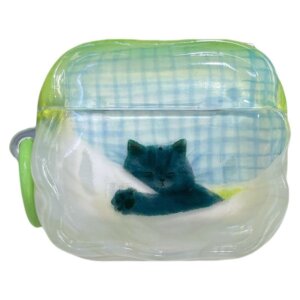 Airpods Case, Lazy Sleeping Cat & Dog IMD Earphone Case – Cozy Animal Design