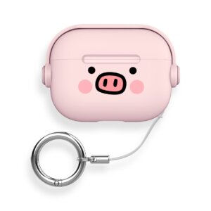 Cute Pig Emoji AirPods Case with Lock Buckle Stand | TWS Bluetooth Earphone Protective Cover