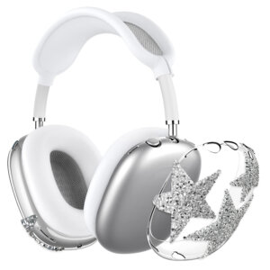 AirPods Max Glitter Star Silicone Case – 3-Piece Stylish Headphone Protector