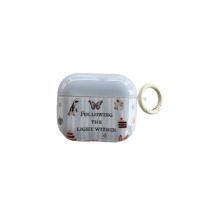 Blue Stripe Bow Dog AirPods Case - IMD Cute Pet Pattern