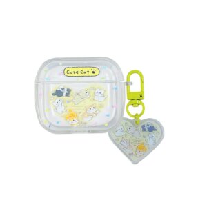 Glossy Heart & Six Cats AirPods Case