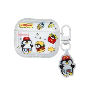 Glossy Burger Fries Penguin AirPods Case