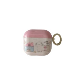 Pink Cap Dog Star AirPods Case - IMD Cartoon Pendant Style