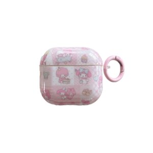 Pink Checkered My Melody AirPods Case - IMD Cartoon Mixed Design